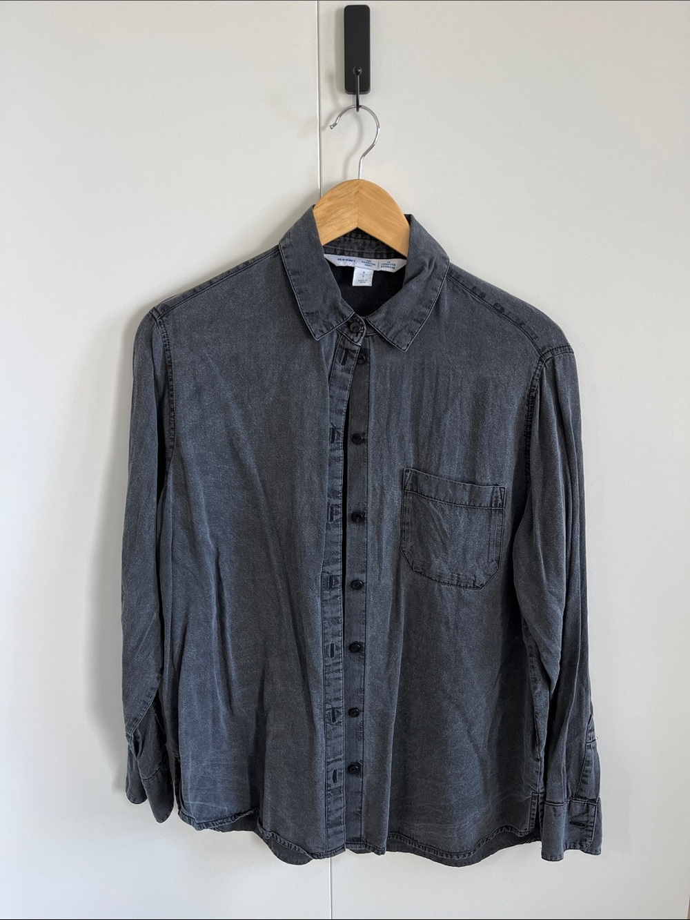Old Navy Washed Charcoal Button-Down Shirt